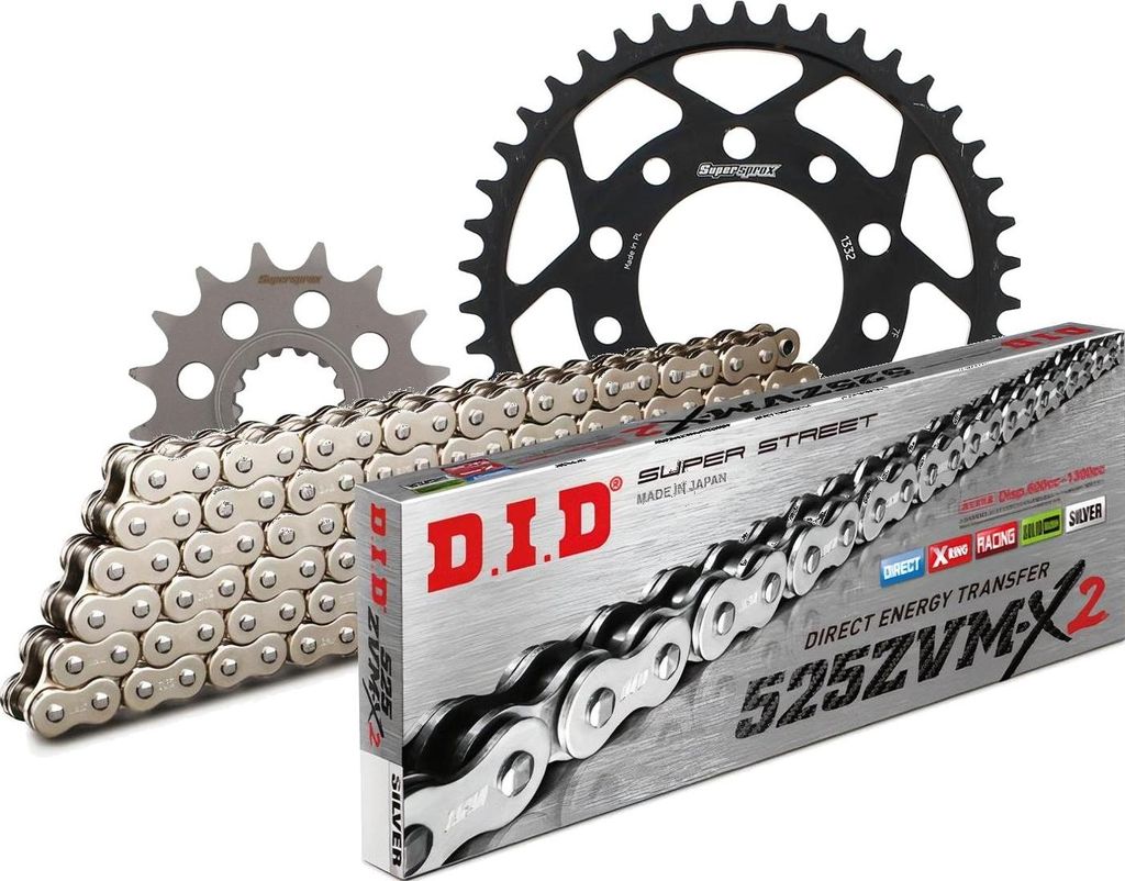 DID Kit Stahl Kompatibel mit Honda CBR1000 L/LA/LD 16- 16-42-124 DID525ZVM-X2 (S&S) Niet