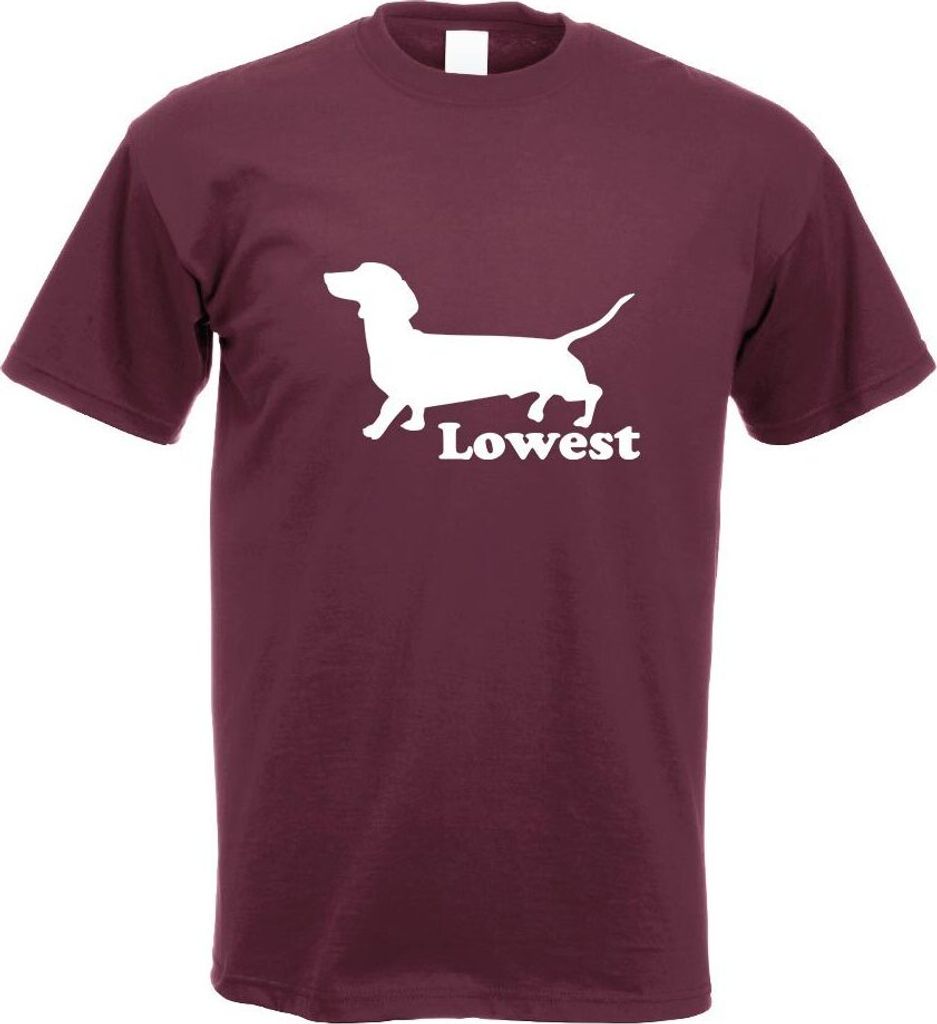 Kiwistar - T-Shirt - Burgund - Lowest Motiv Bedruckt Funshirt Design Print - mit Motiv Bedruckt - Funshirt Design - Sport - Freizeit - Herren - S
