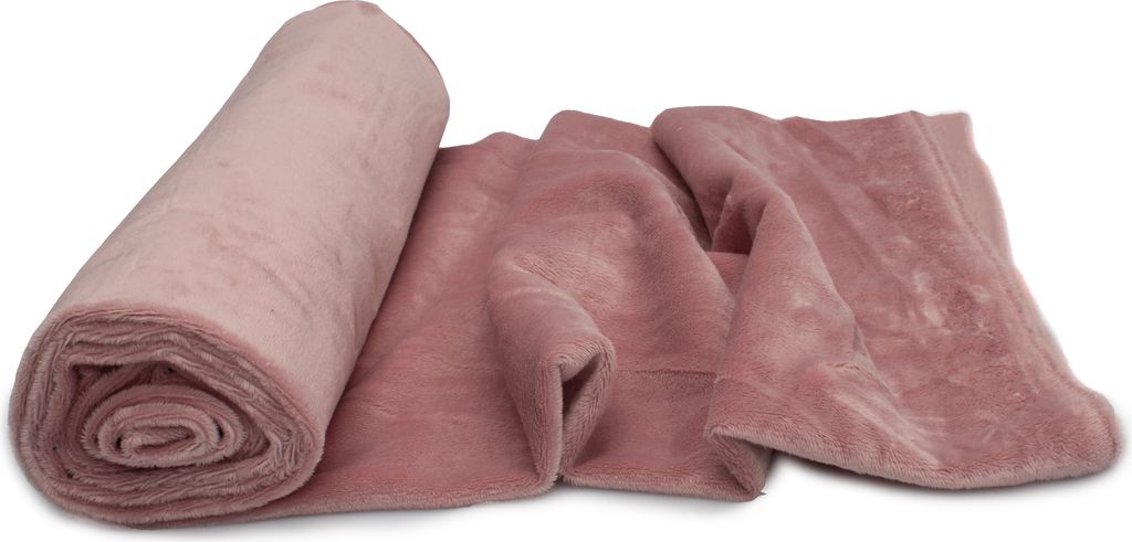 Minky pletená látka hladký vzor, špinavá ružová 50 x 160 cm Obrázok produktu 