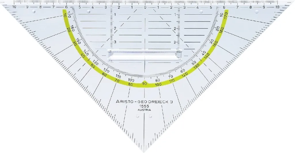 Stock 10 Squadre Aristo AR1555/2 Geodreieck 22,5cm Professionale