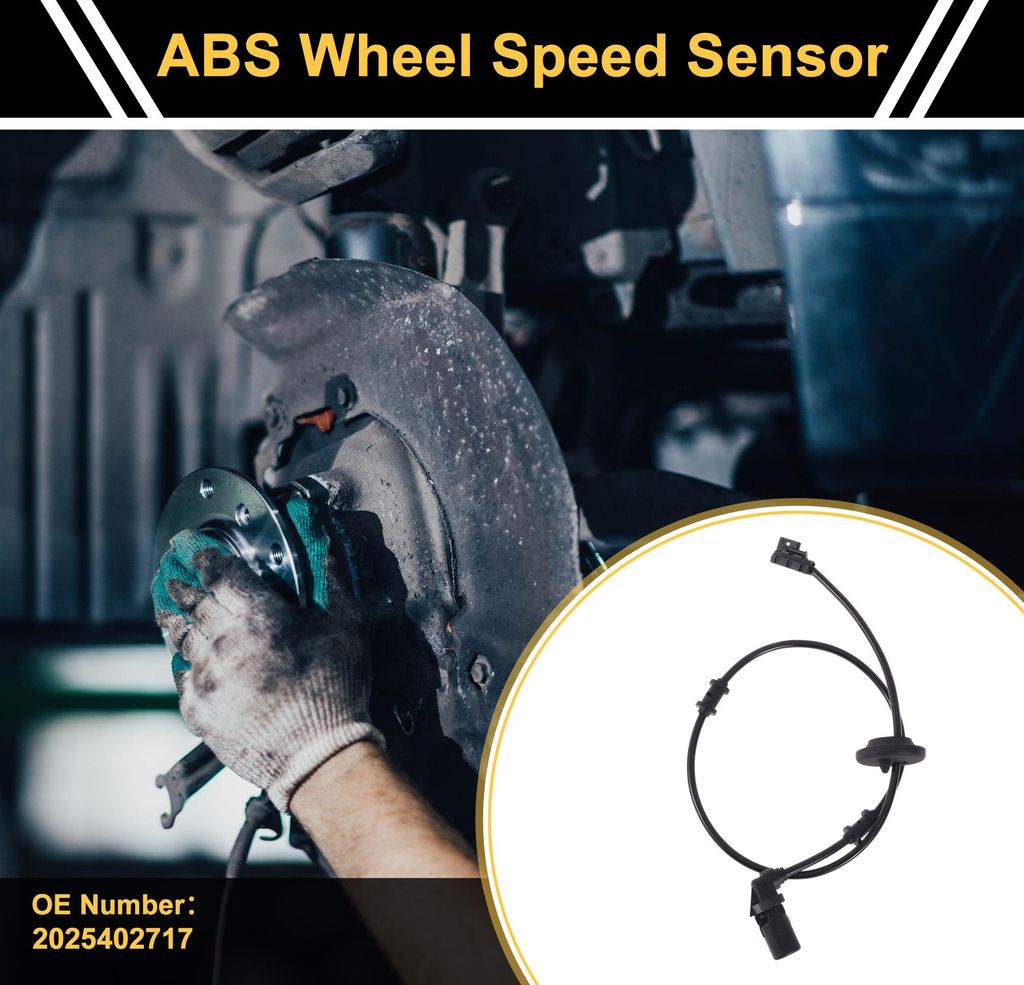 ABS Raddrehzahl Sensor ABS Sensor Antiblockier Bremssystem Sensor Nr.2025402717 für mercedes-Benz W202 1993-2000 1Stk Hinten Links