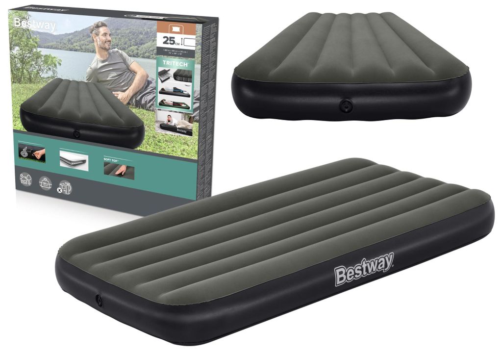 Eenpersoons opblaasbaar matras 188x99x25 cm Bestway 6713l Productafbeelding 