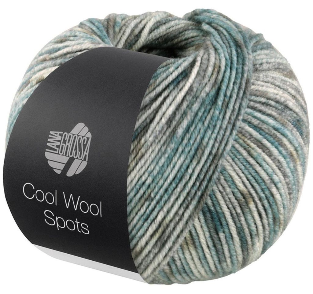 Lana Grossa - Cool Wool Spots 5002 creme dunkelgrau Produktbild 