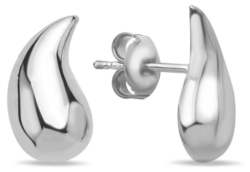 Boucles d'oreilles goutte en argent 925 anti-allergie, design épuré