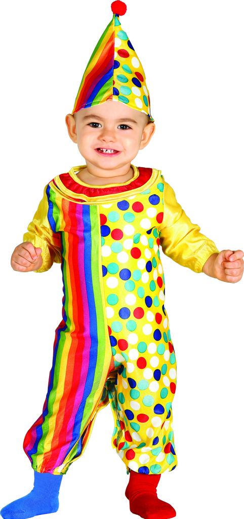 Clown costume de carnaval bébé gaieté points colorés motif Image du produit 