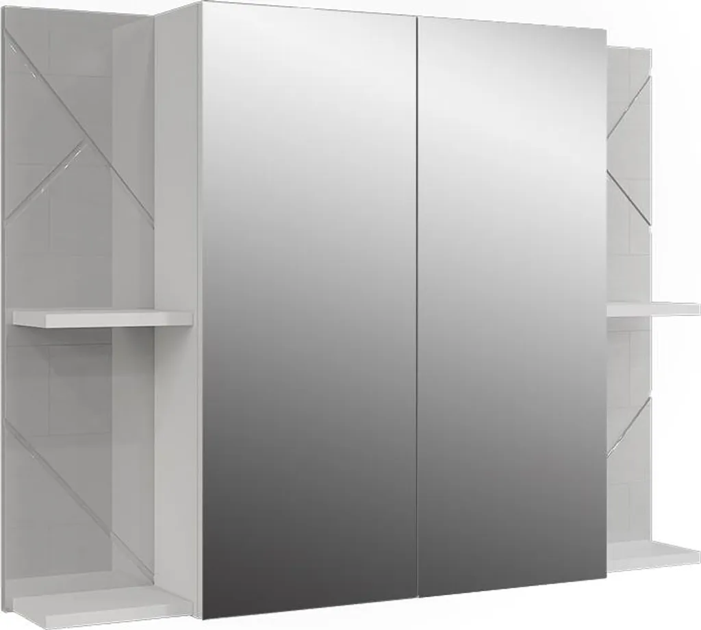 Grande armoire de toilette miroir 100cm pour salle de bain familiale