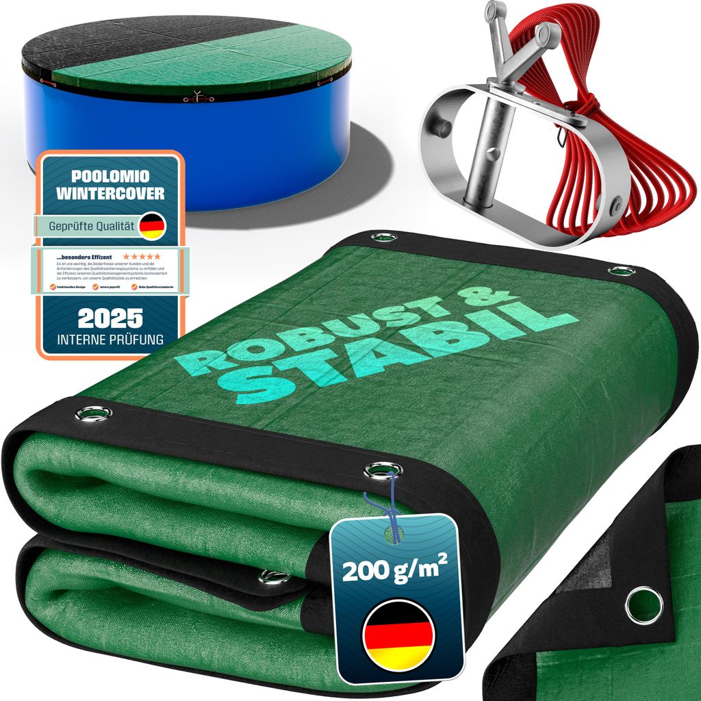 Poolabdeckung Winter rund 366 cm (Pools Ø 320-370 cm) | Produktbild 