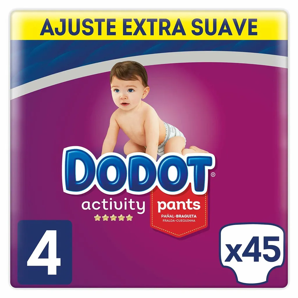 Dodot Activity Taille 4 Culotte Anti-Fuites pour Bébé de 9-15 kg, 45 pcs