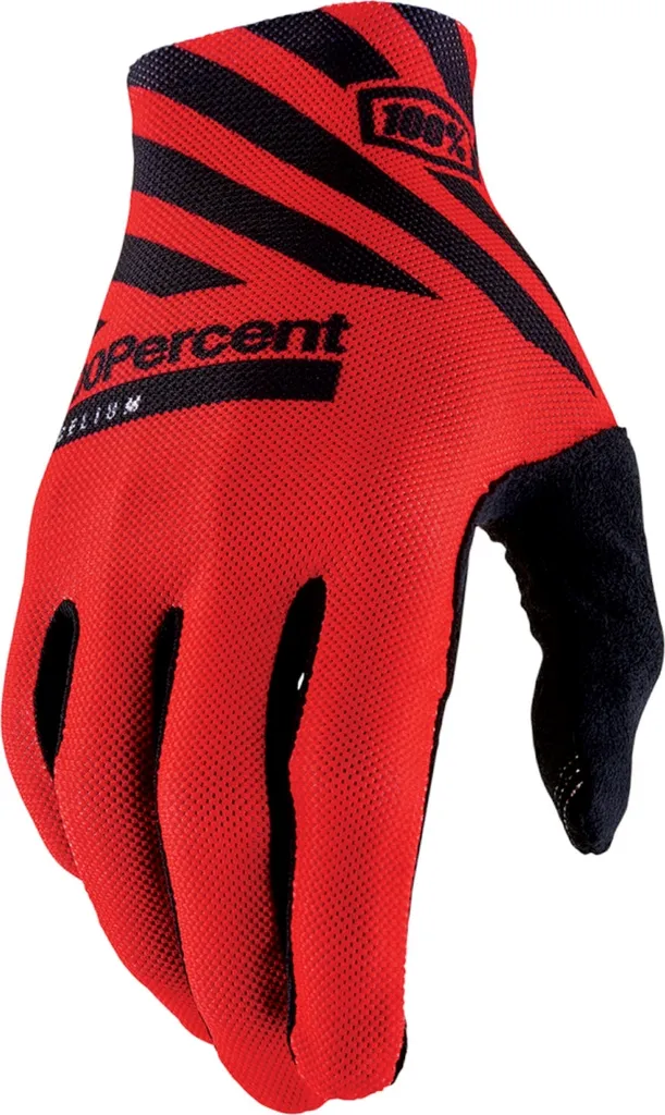 Gants de cyclisme 100% Celium Racer Red S - Équipement VTT Haute Agilité