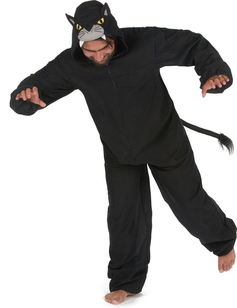 Panther-Kostüm für Herren Tierkostüm schwarz-grau Produktbild 2