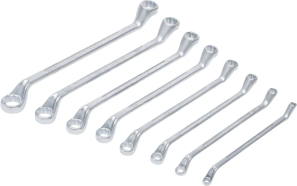 Lot de 8 clés mixtes coudées de 6 à 22 mm pour mécanique et atelier