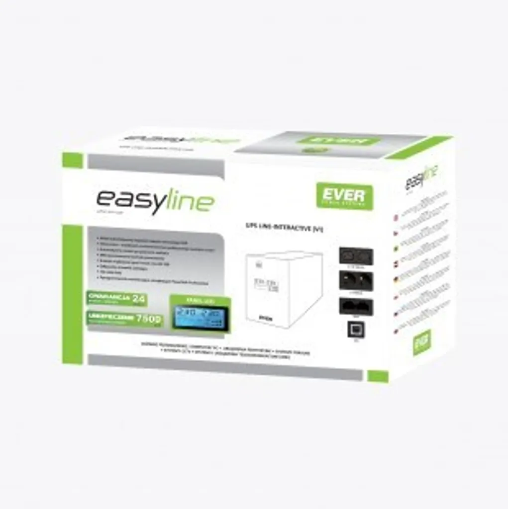 Onduleur Line-Interactive 1.2 kVA Ever EASYLINE 1200 avec 4 prises - 3