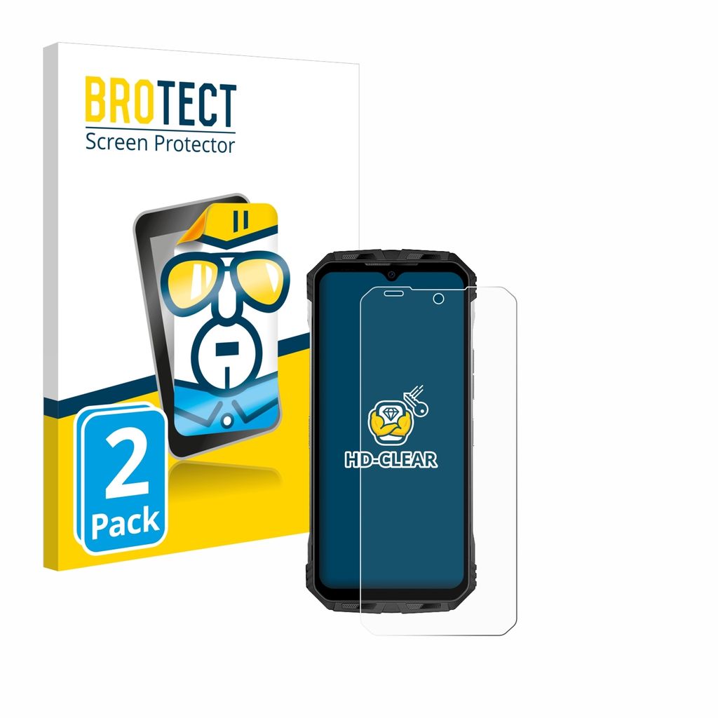 2x Für Doogee S110 Schutzfolie BROTECT Displayschutz Display Schutz Folie Klar Transparent