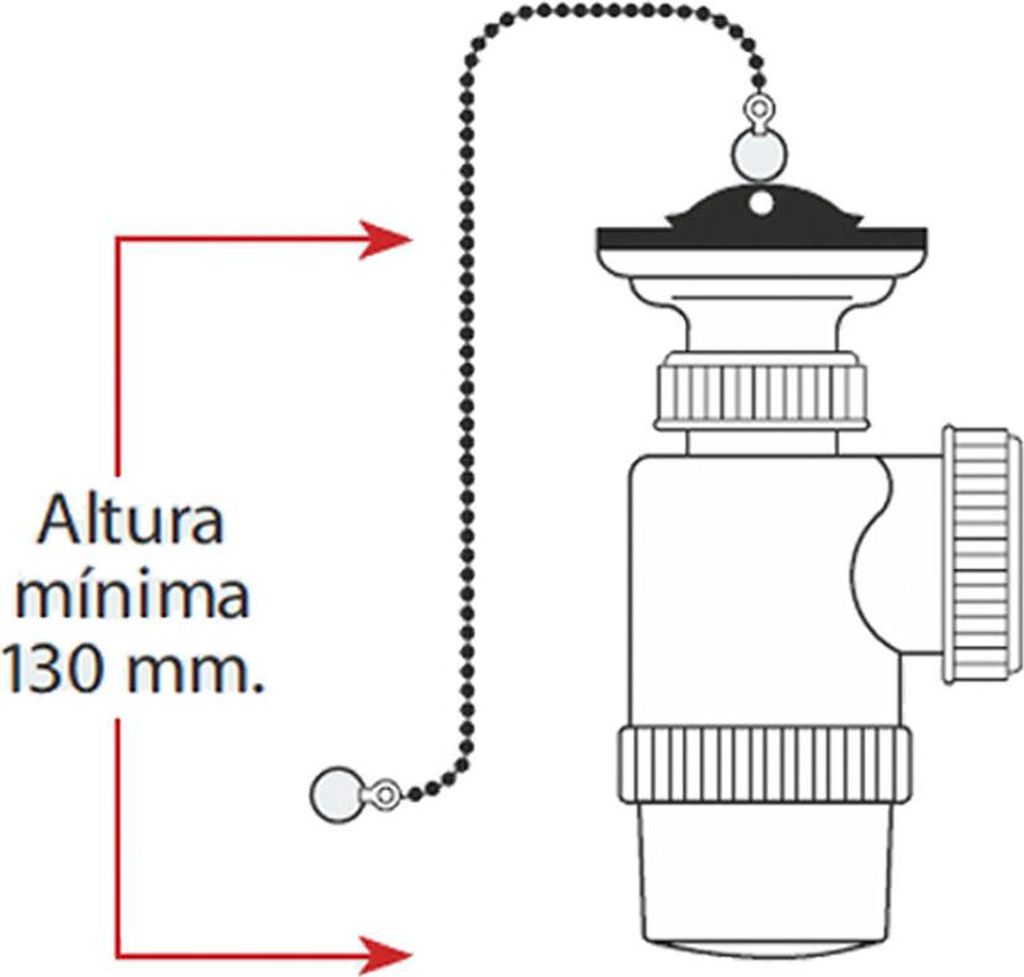 Mini-Siphon Flasche Erweiterbar V70 Kette und Stopfen