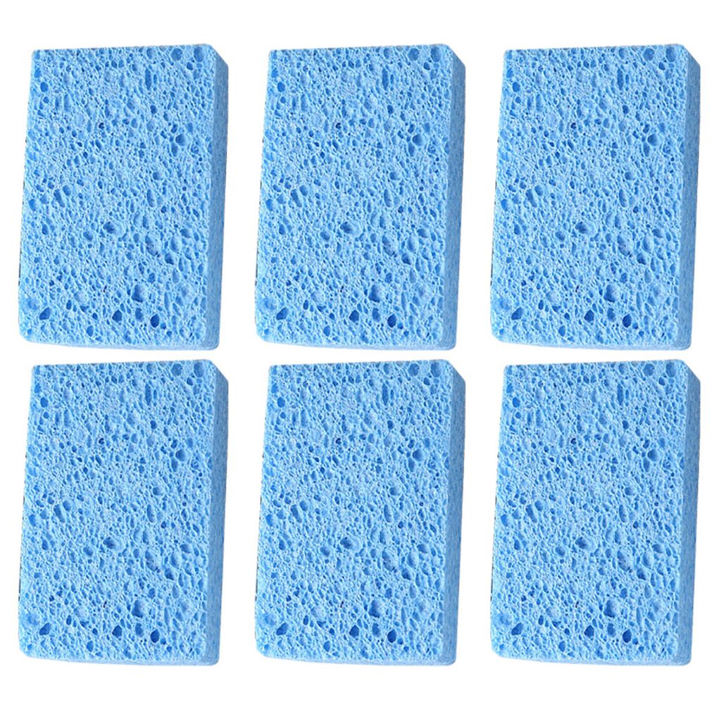 Wiederverwendbare Geschirrschwämme, Haushaltsreinigungsschwämme, reinigen schnell, kratzfest, für Küche, Badezimmer,(Blau)