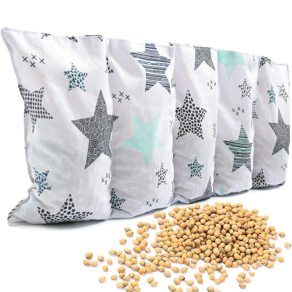 Amilian Kirschkernkissen ca. 55x20cm Wärmekissen Kirschkern Sack Wärmekompresse für Kinder Erwachsene ideal als Massagekissen Kältekissen