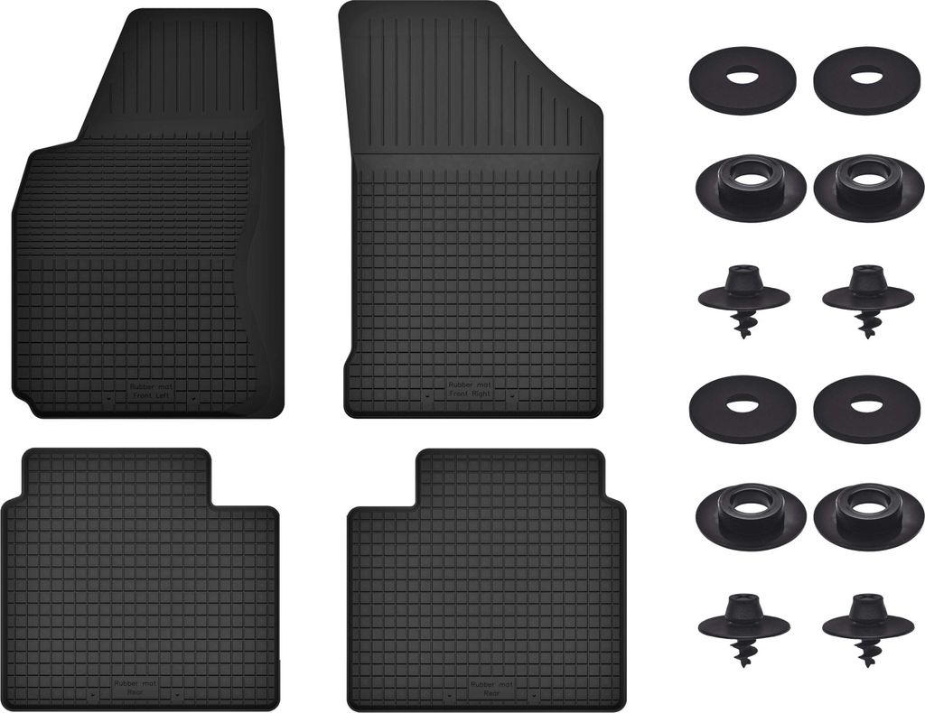 Gummimatten Mit Stoppern Für: Ford Ranger (2012-2019) Schwarz Set