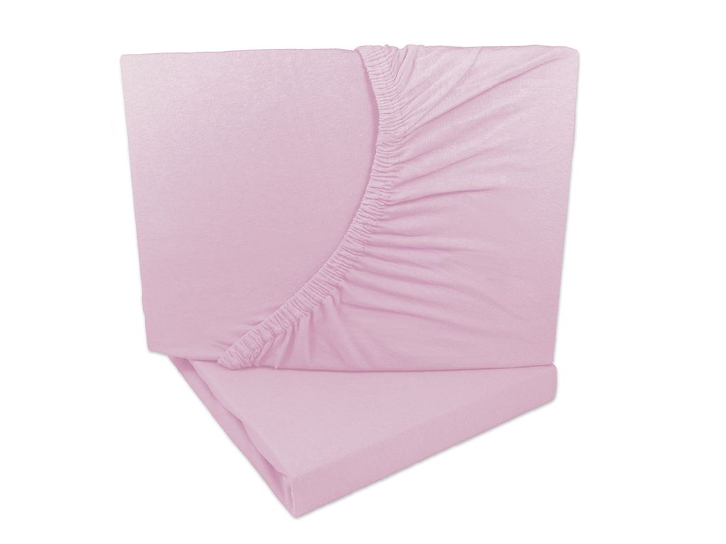2er Set Jersey Spannbettlaken Rosa 90x200 - 100x200 cm 100% Produktbild 