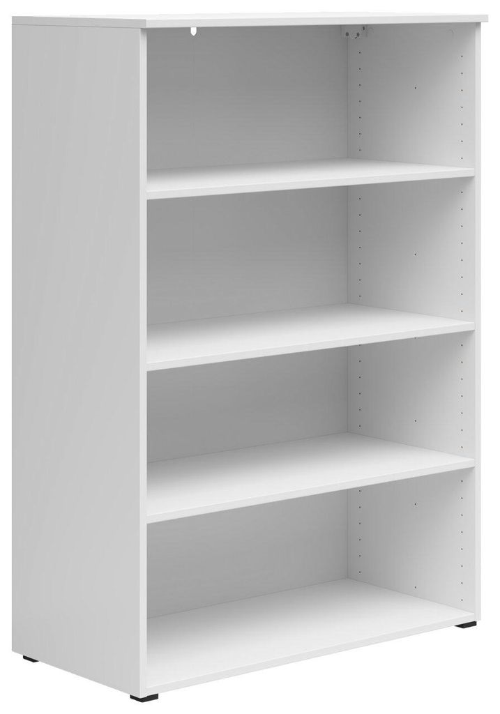 Carryhome Modernes Regal MULTISTAURAUM Weiß 80 cm breit, 115 cm hoch, strapazierfähig