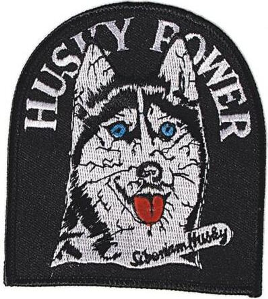 Aufnäher - Husky Power - 04521 - Gr. ca. 9 x 9,5 cm - Patches Stick Applikation