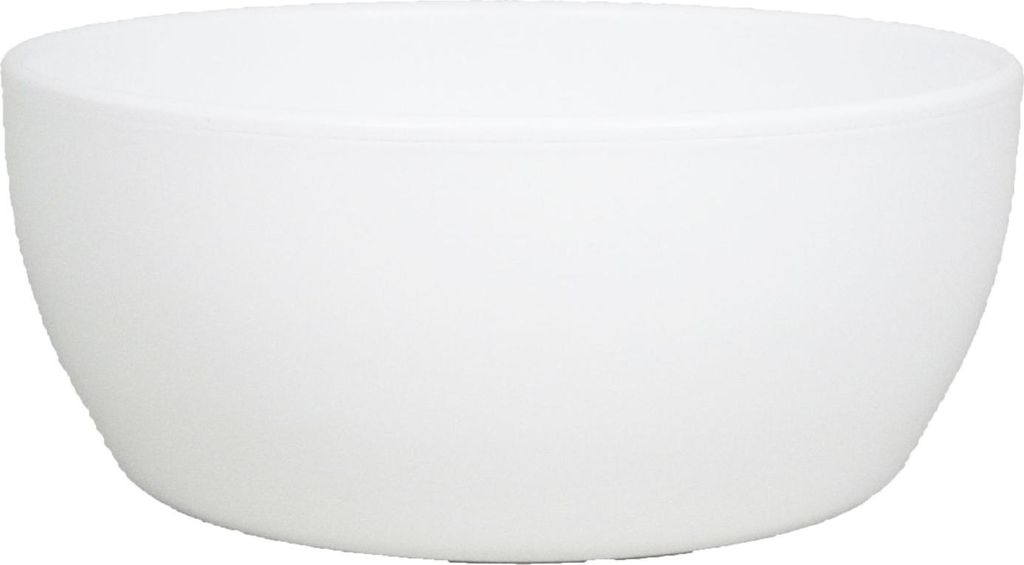 INNA-Glas Keramik Pflanzenschale, Ø18,5cm, 8,5cm, weiß, matt - Blumenschale/Übertopf Schale