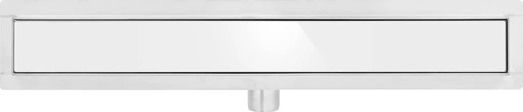 Scarico Doccia a Filo Pavimento 70cm: Canalina in Cristallo Bianco