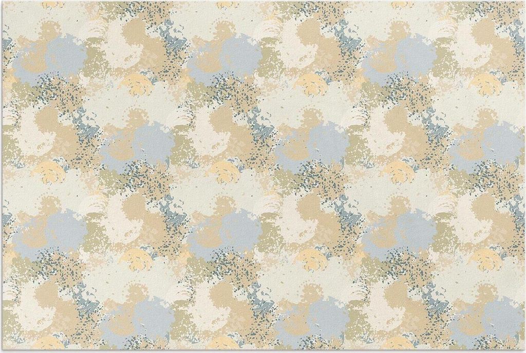 Abstrakte zarte gemalte Flecken – Vinylteppich – 150x225 cm – Outdoor Teppich – Terrasse – Wetterfest – Modern