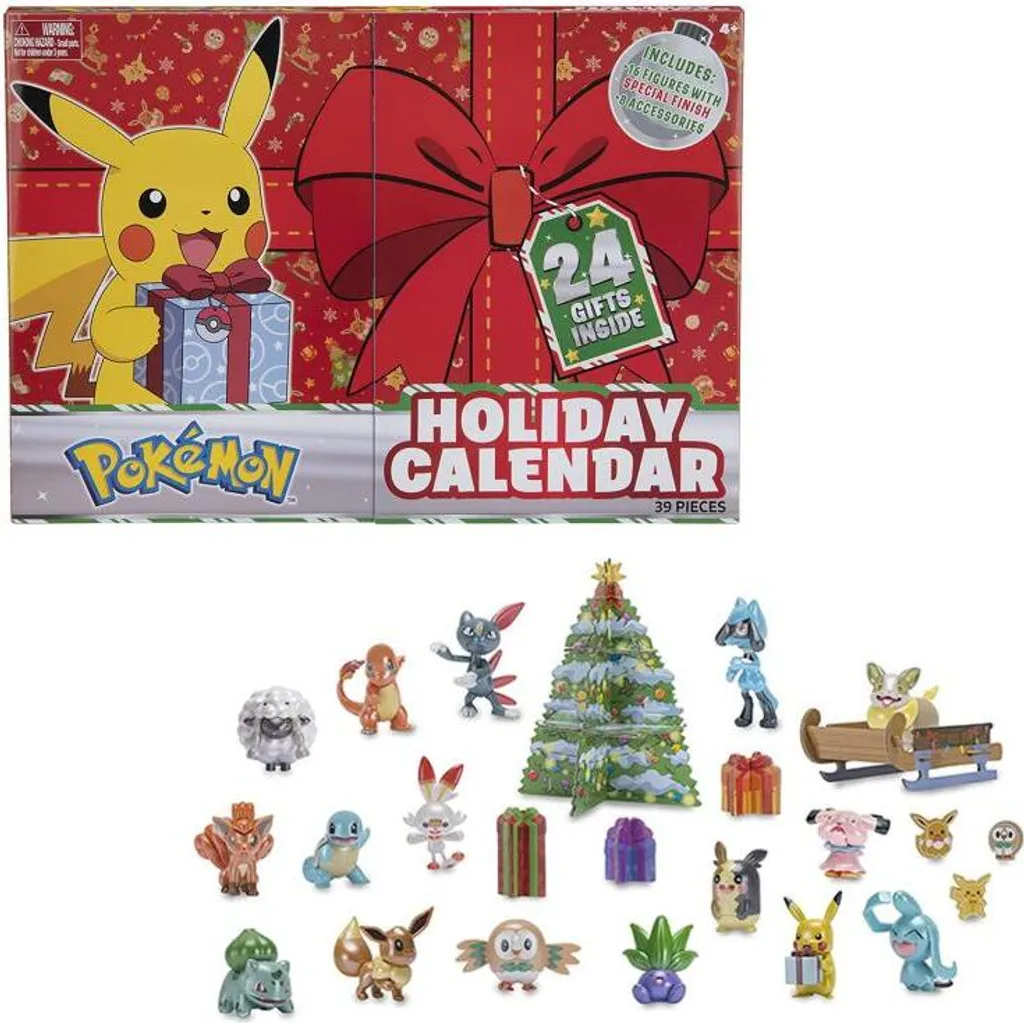 Calendrier de l'Avent de Figurines Pokémon pour Enfants et Fans