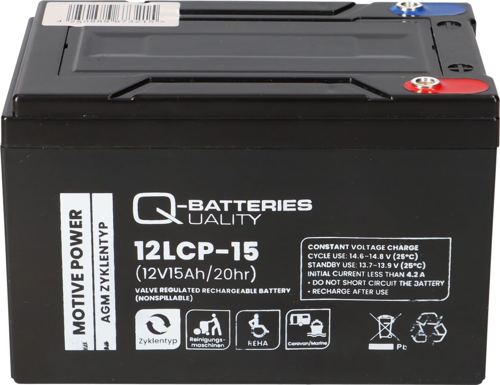 Q-Batteries Akku 12V 15Ah für Elektrofahrzeuge, Modell Produktbild 