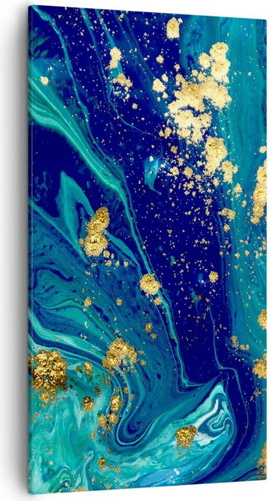 Bild auf Leinwand - Leinwandbild - Abstraktion modern - 55x100cm - Wand Bild - Wanddeko - Leinwanddruck - Bilder - Kunstdruck - Wanddekoration - Le...