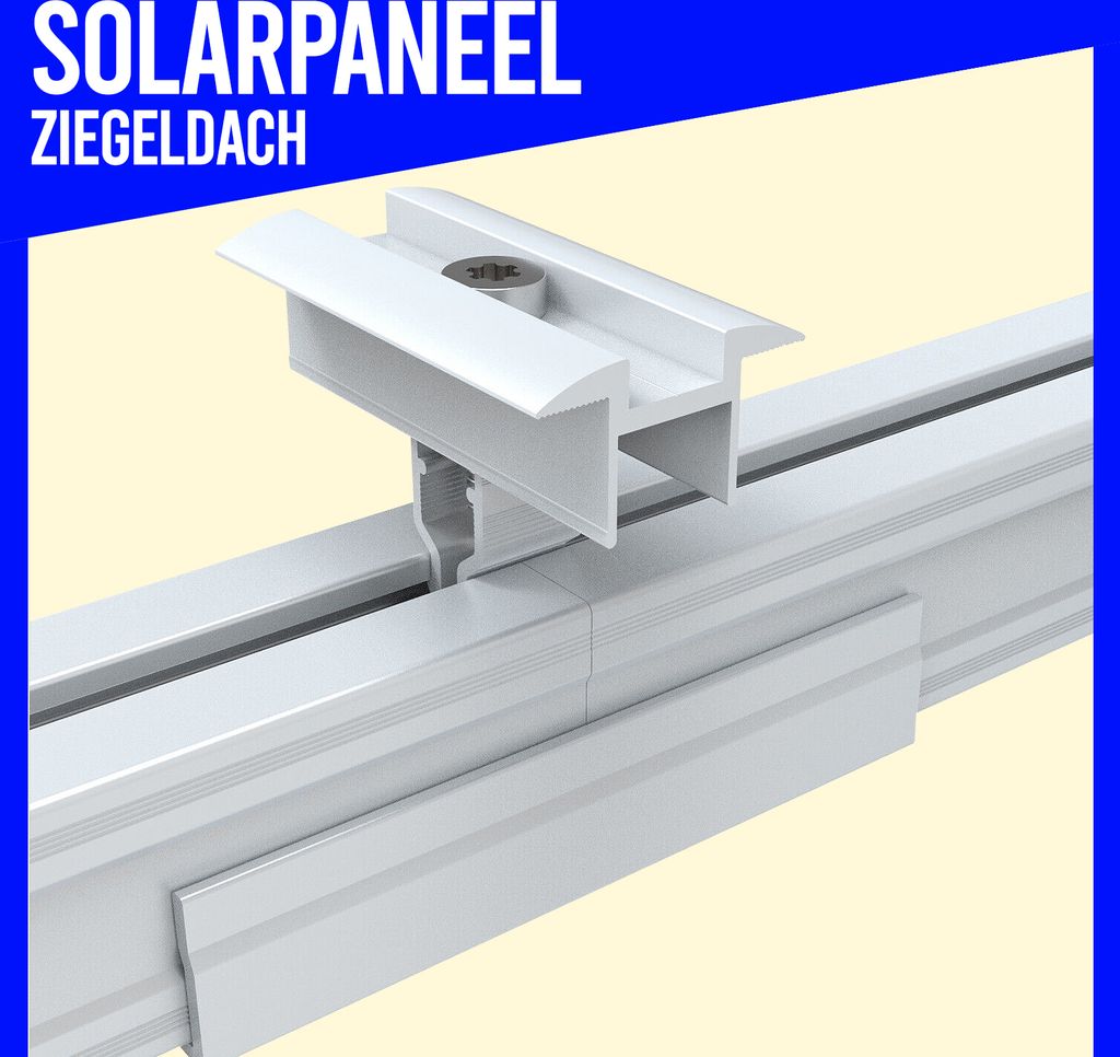 Photovoltaik Solarpanel Halterung 2x Montage Set Ziegeldach Produktbild 8