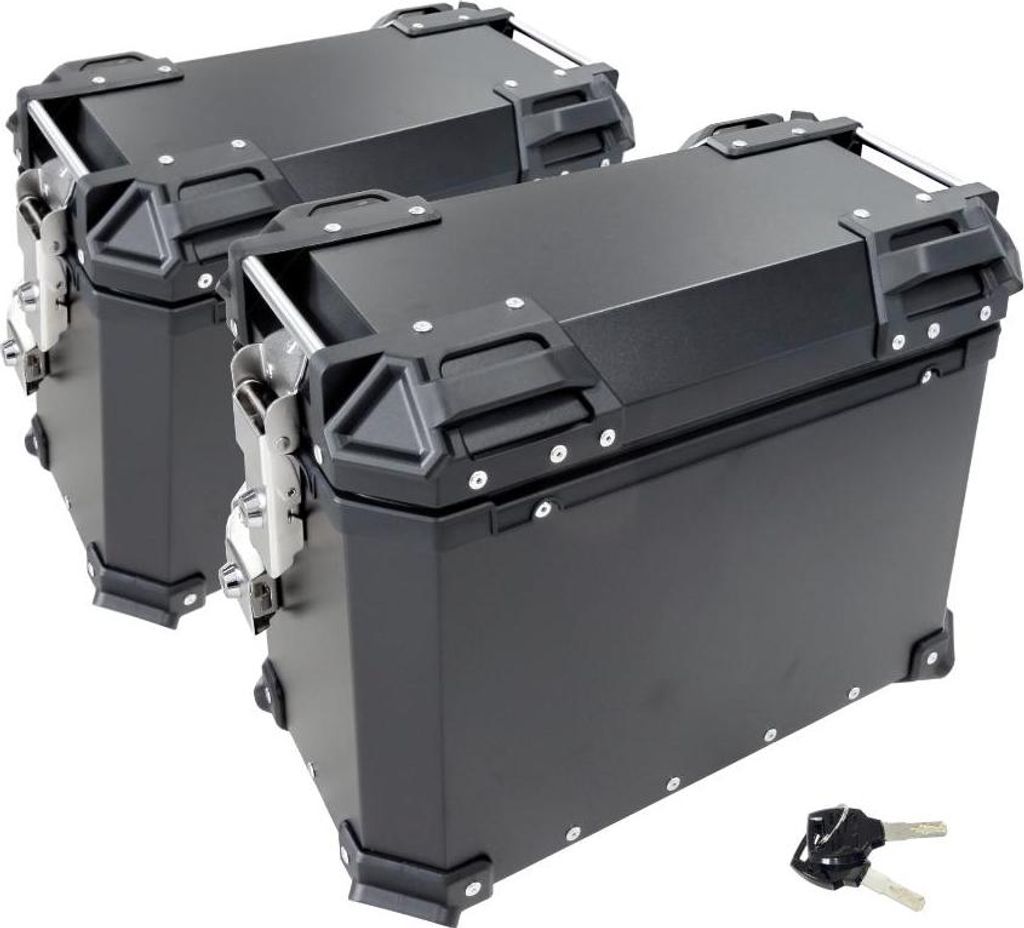 Schwarze 30-Liter-Seitenkoffer
