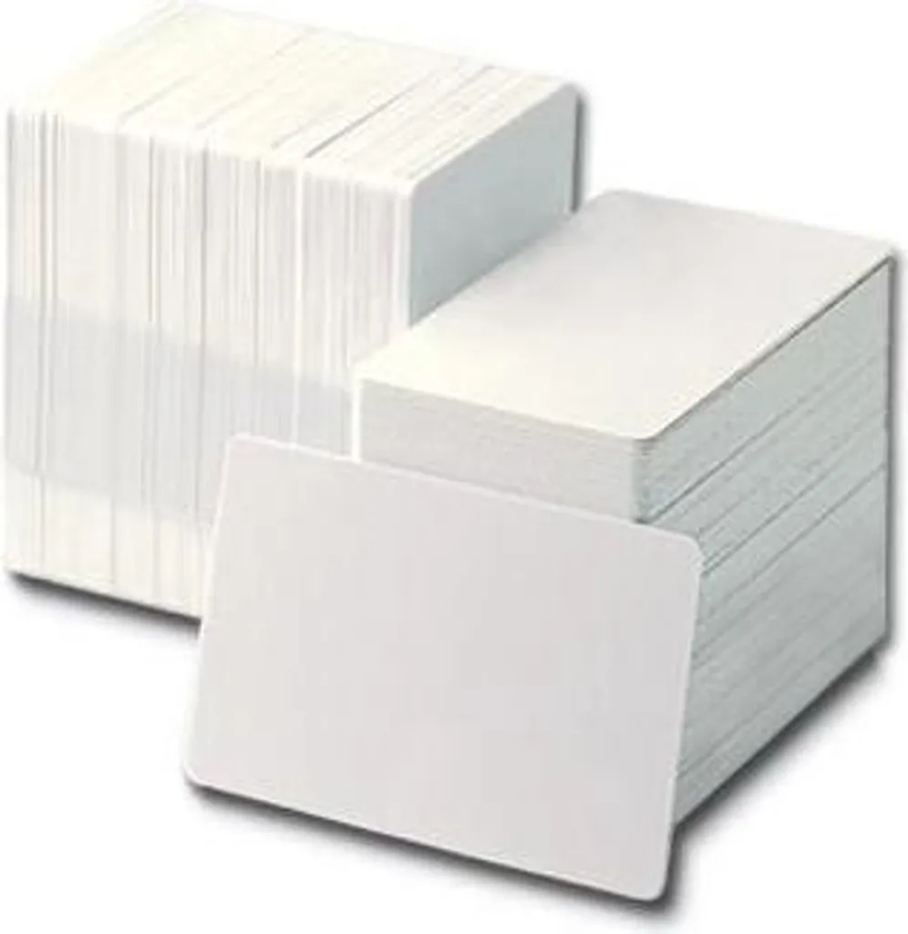 Cartes vierges Evolis C4501 en PVC blanc 30 mil pour badge - Lot de 500