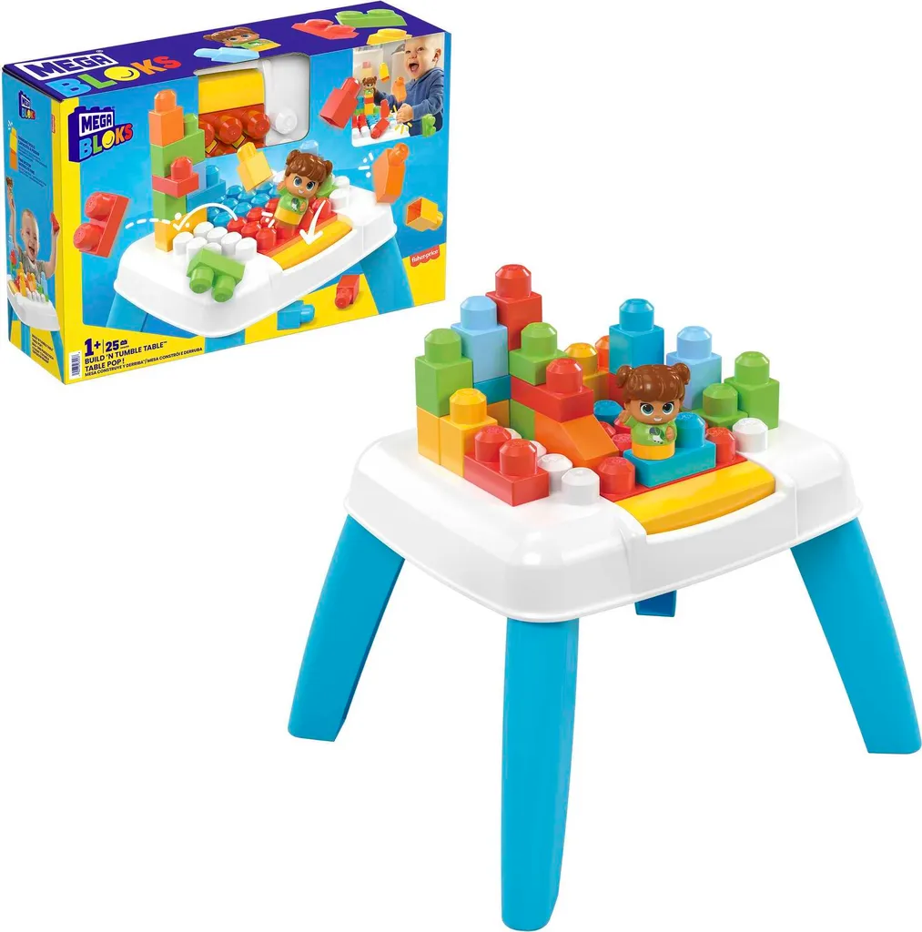 Table d'Éveil et de Construction avec Blocs Empilables pour Tout-Petits - 2
