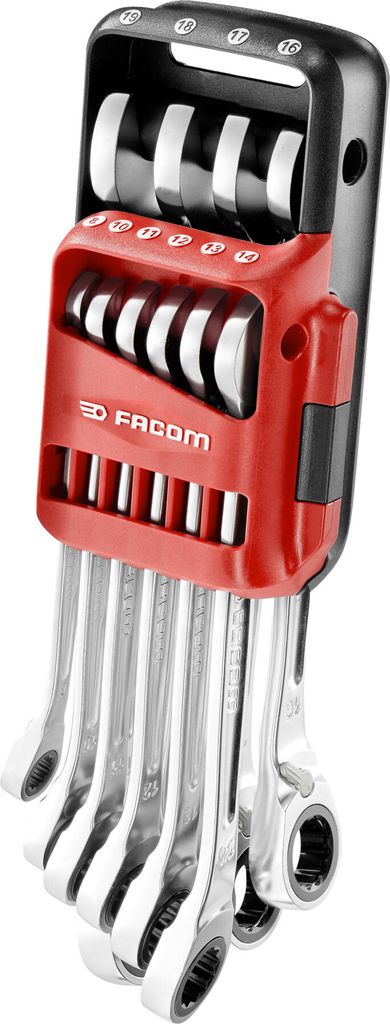 Facom Duo-Knarren-Ring-Maulschluessel, 10-tlg.