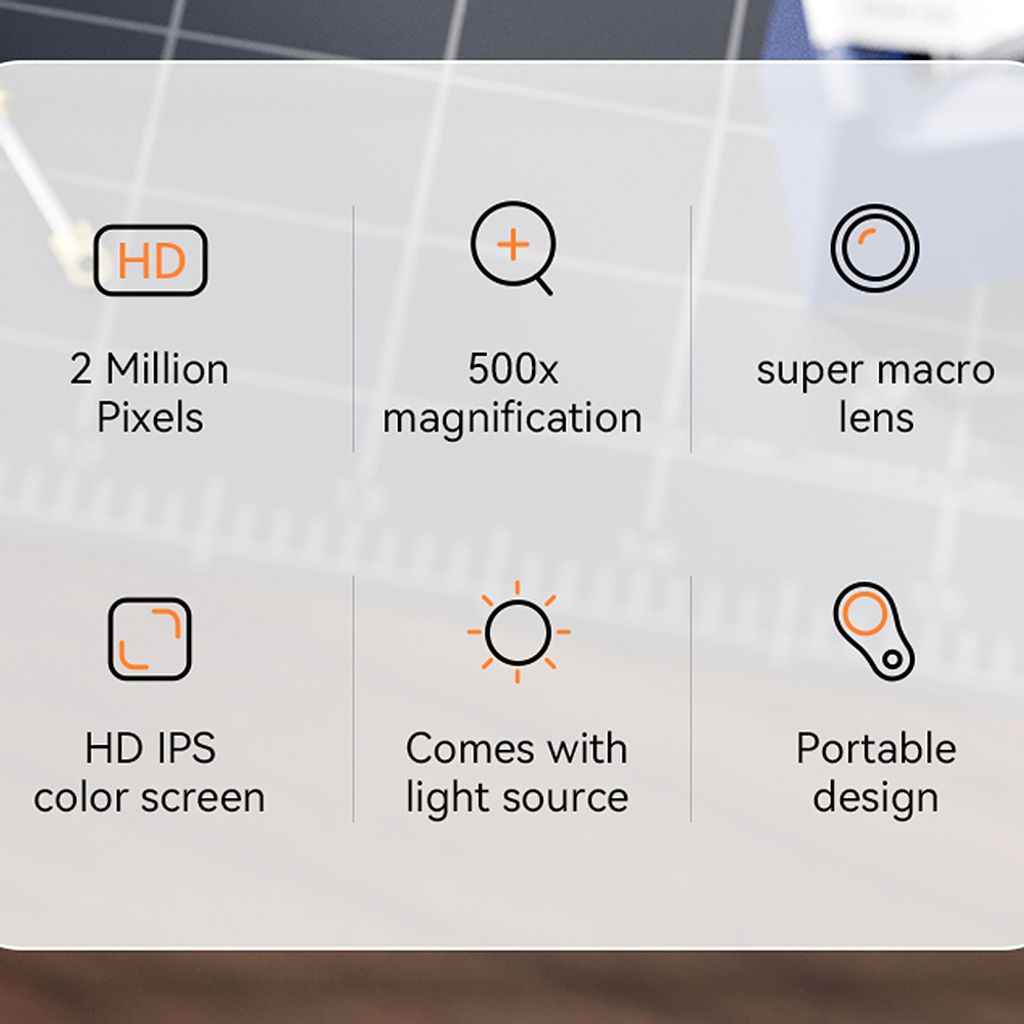 1080P mini mikroskop pro děti, 500x digitální kapesní Obrázek produktu 10