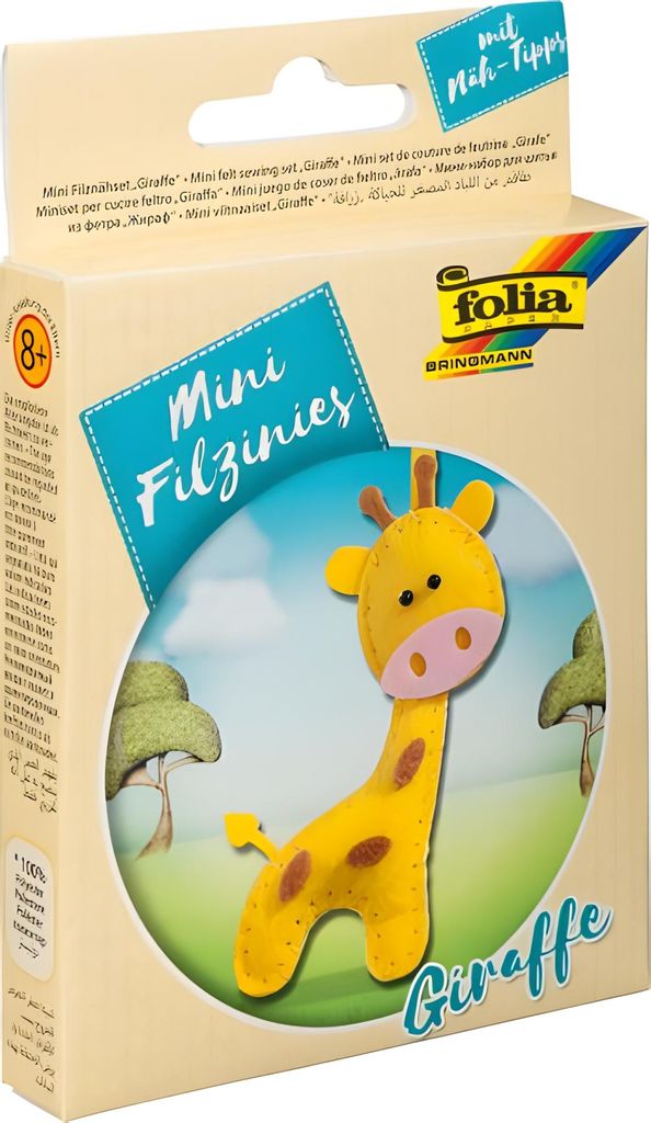 folia Mini Filz-Nähset "Filzinies" 13-teilig Giraffe