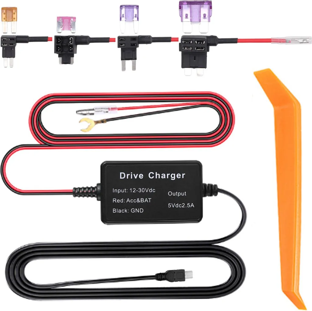 Kit di cablaggio della Dash Cam Monitoraggio di alta sicurezza 24 ore su 24 per il rilevatore di radar con navigatore GPS a specchio MINI