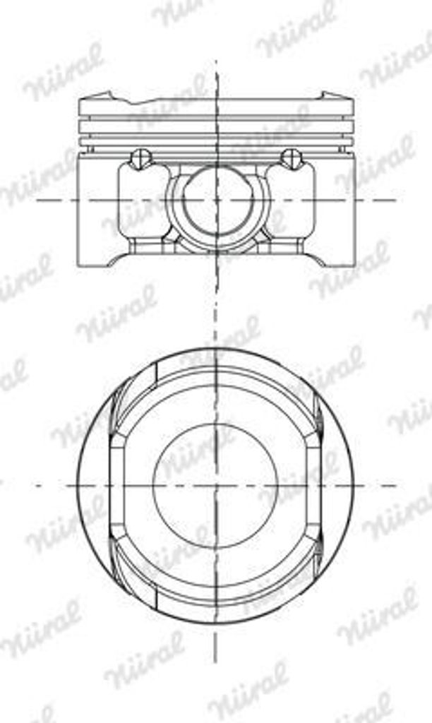 NÜRAL 87-437700-00 Kolben für NISSAN Qashqai / Qashqai +2 I (J10, NJ10) für MITSUBISHI Lancer VIII Kombi (CV) für LADA Xray (GAB)