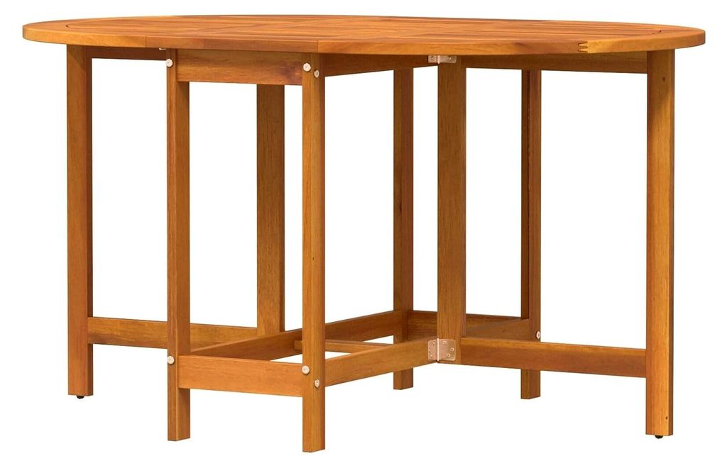 Klappbarer Gartentisch aus Akazienholz, oval, 110x60x72 cm