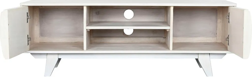 Banc TV bas contemporain avec rangements pour décodeur et console - 3