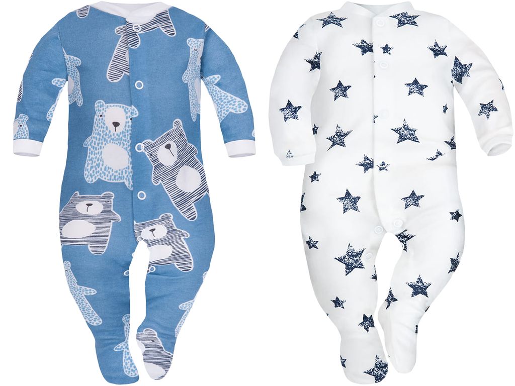 Baby Schlafstrampler 3er Pack Unisex Pyjamas Baumwolle Overalls Strampler mit 9-12 Monate 