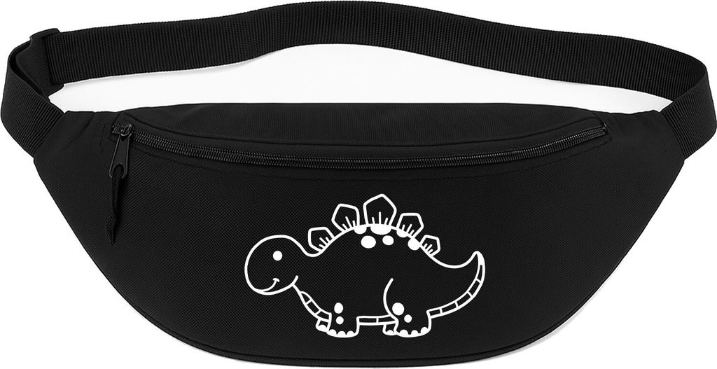 Huuraa Bauchtasche Stegosaurus Dinosaurier 2,5 Liter Black Polyester Crossbody Bag Geschenkidee