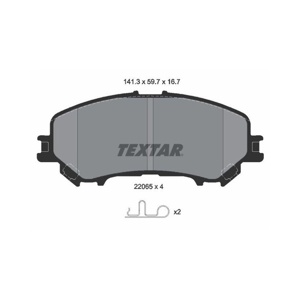 Textar Bremsbeläge vorne für Nissan X-Trail T32 1,6 DIG-T 1,6 dCi + 4x4