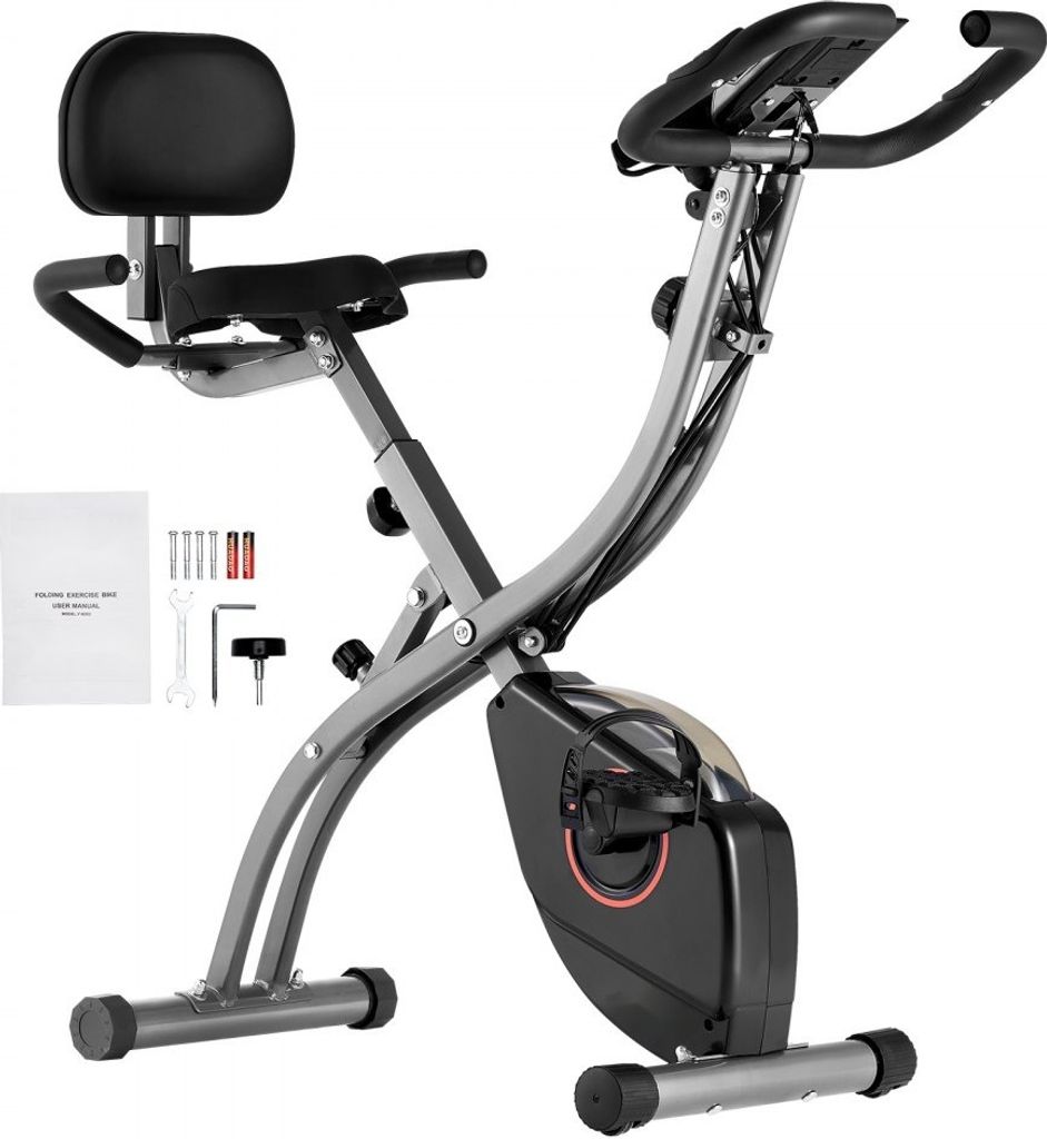Zusammenklappbarer Heimtrainer - Fitness-Heimtrainer für Indoor-Training - Aufrechtes Fahrrad für Zuhause - Ergonomisches Design