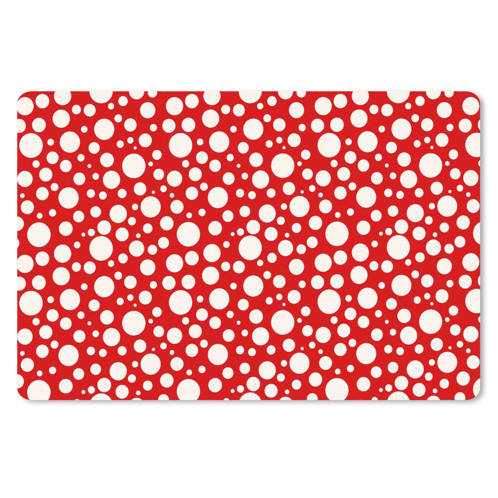 MuchoWow Mauspad Mousepad Seifenblasen - Rot - Punkte - Muster 27x18 cm - Mousepads - Maus Mat - Pad - Mausunterlage - Büroartikel - Desk Matten