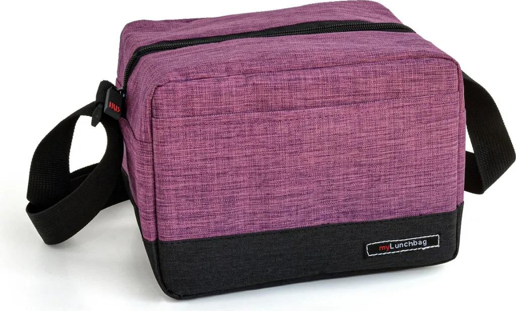 Fini les fuites : Lunch bag IRIS 3,5L avec bocal en verre violet meliert