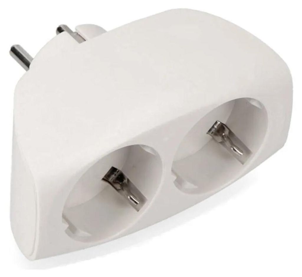 Adaptateur Double Prise Edm Double Prise 2400w Avec Terre Image du produit 