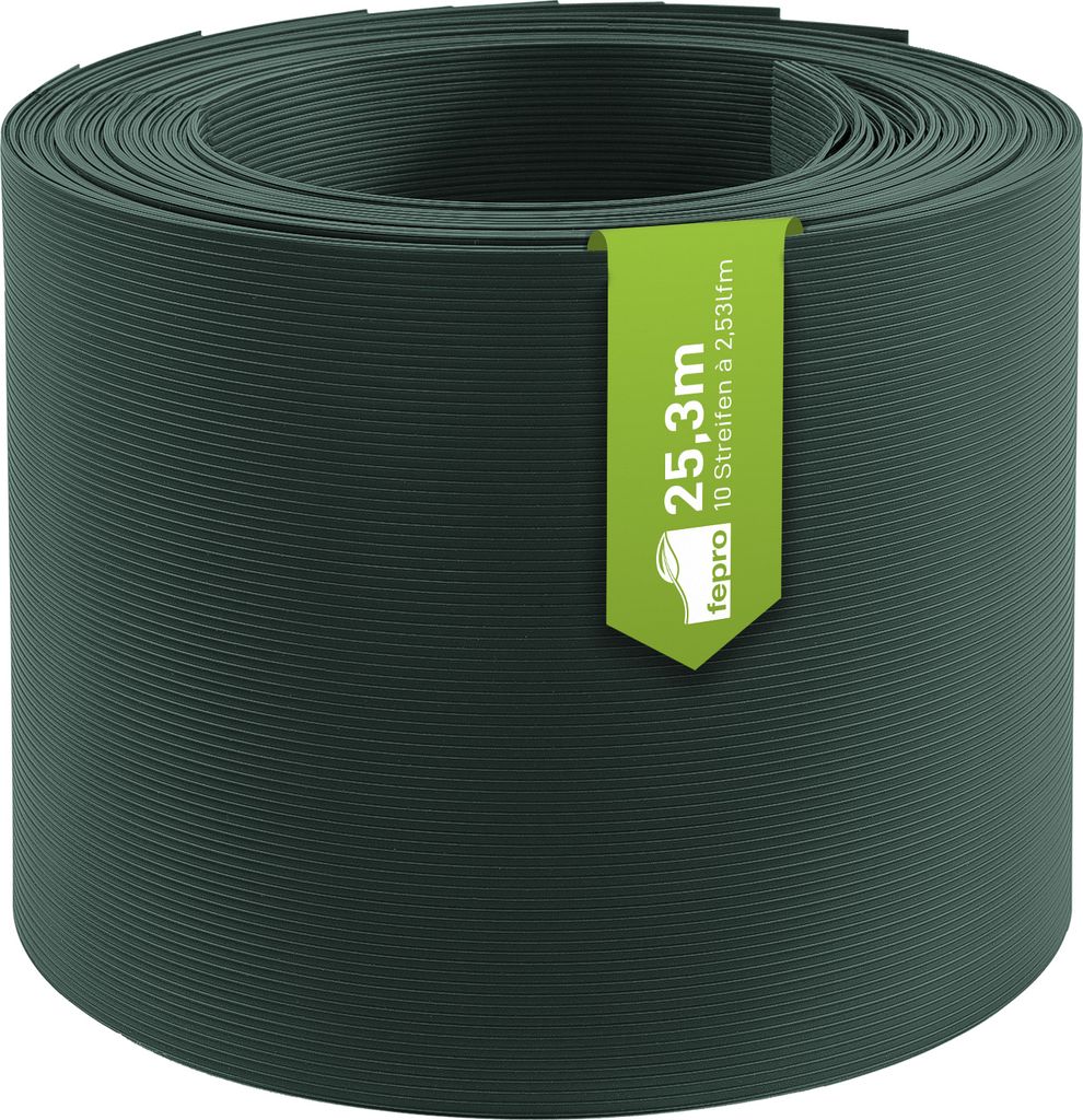 Fepro® Hart-PVC Sichtschutzstreifen Grün RAL6005 10x 2,525m Produktbild 