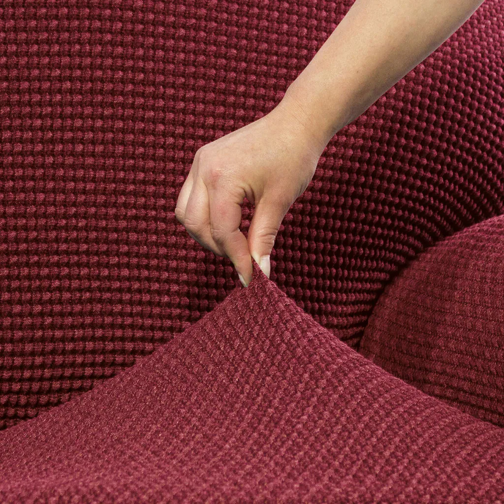 Copridivano 3 Posti Bordeaux SOFASKINS - Antistress e Lavabile - 3